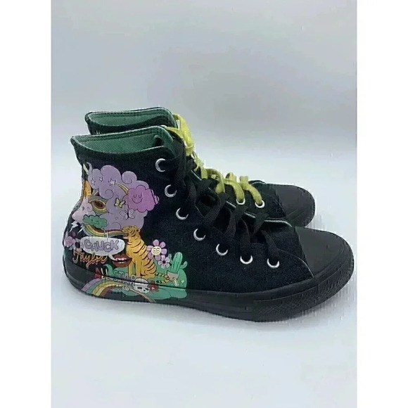 Converse Notebook Print Chuck Taylor All Star Hi Top Sneakers Youth size 3 - Picture 3 of 8